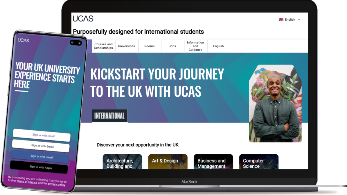 UCAS intenrnational app screenshot