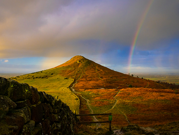 Rainbow over Roseberry Topping, Middlesborough 