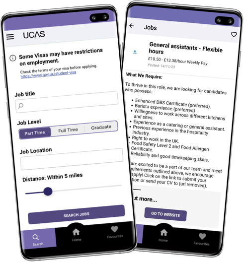 UCAS intenrnational app jobs