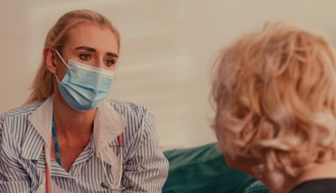 nurse with patient